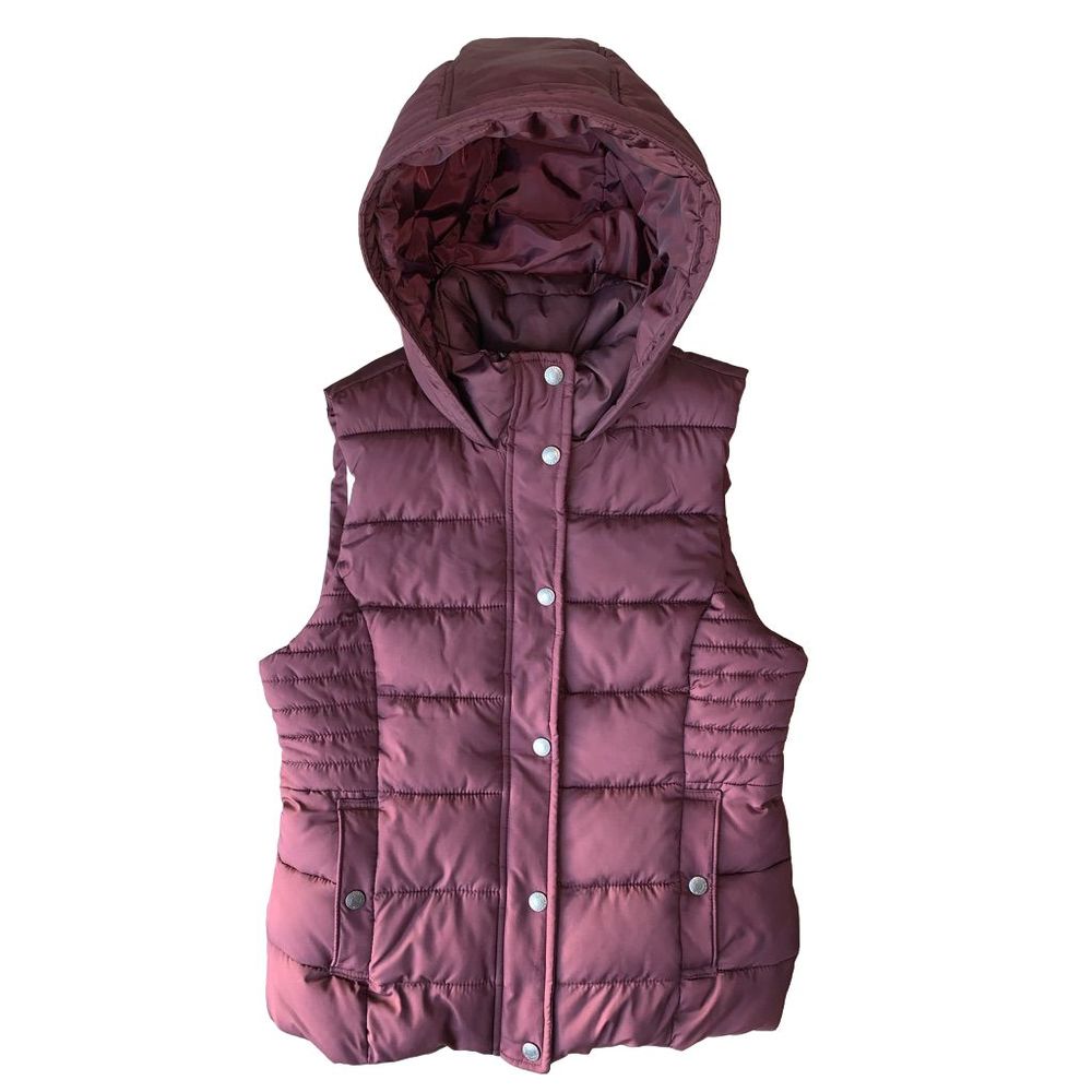 Abercrombie & Fitch Maroon Puffer Vest - Picture 2 of 13